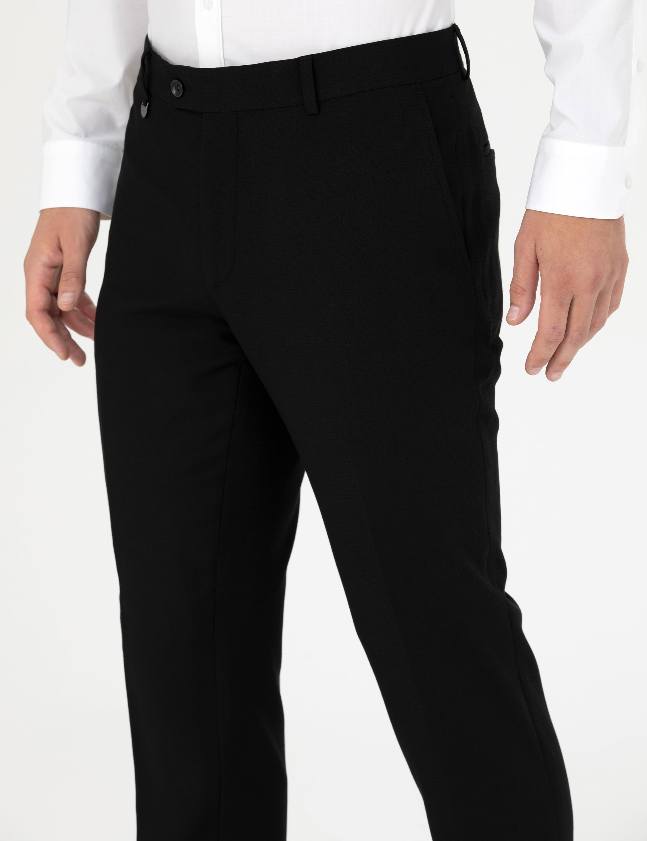 Siyah Ekstra Slim Fit Kumaş Pantolon