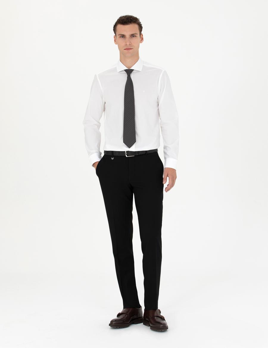 Siyah Ekstra Slim Fit Kumaş Pantolon