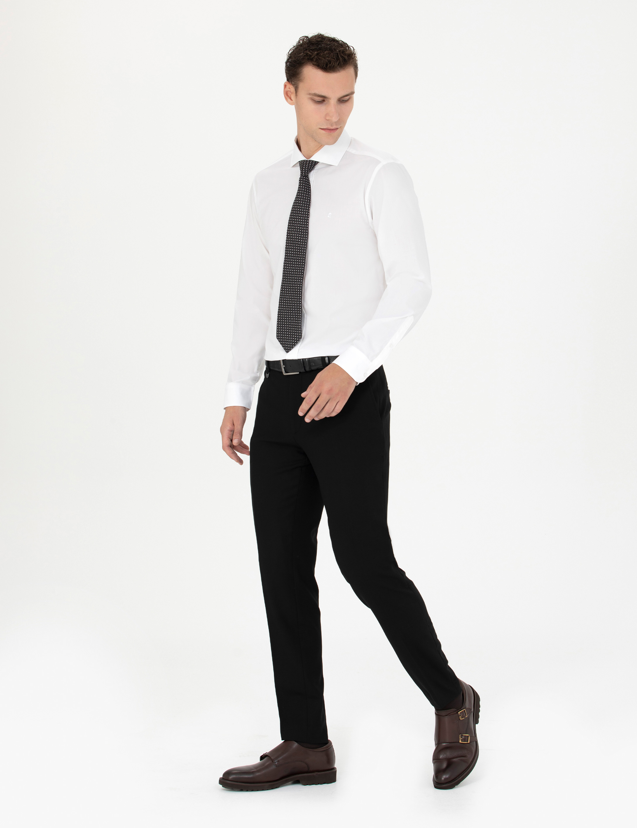 Siyah Ekstra Slim Fit Kumaş Pantolon