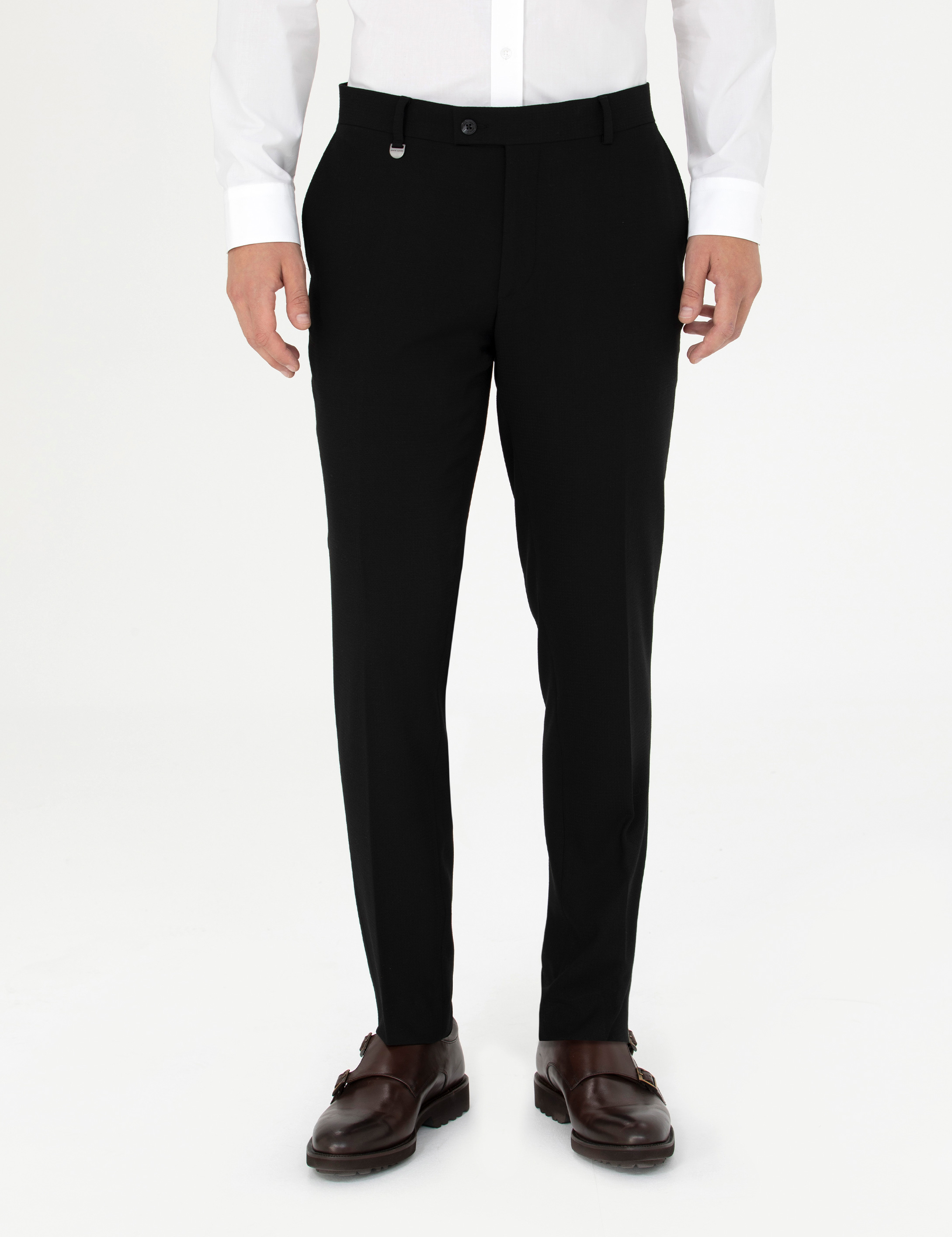 Siyah Ekstra Slim Fit Kumaş Pantolon