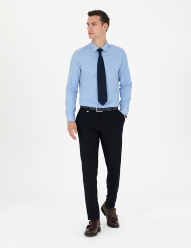 Lacivert Ekstra Slim Fit Kumaş Pantolon