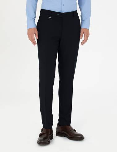 Lacivert Ekstra Slim Fit Kumaş Pantolon