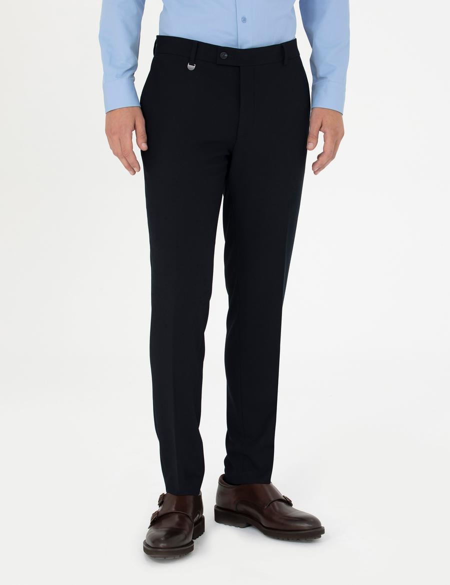 Lacivert Ekstra Slim Fit Kumaş Pantolon