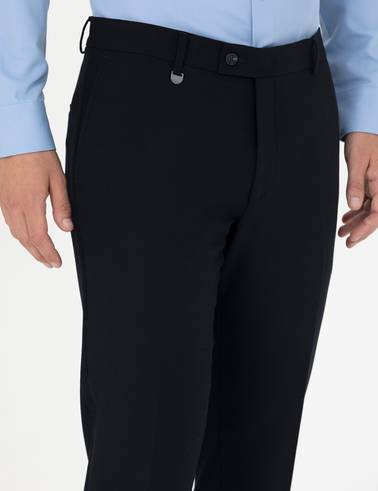 Lacivert Ekstra Slim Fit Kumaş Pantolon