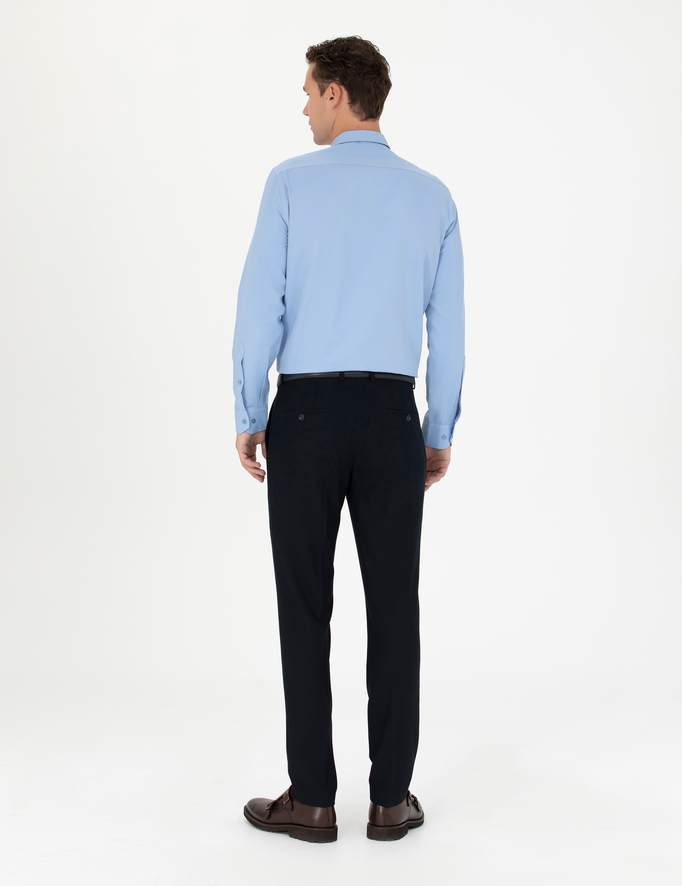 Lacivert Ekstra Slim Fit Kumaş Pantolon