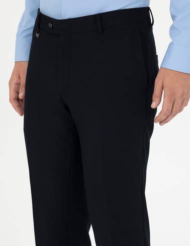 Lacivert Ekstra Slim Fit Kumaş Pantolon