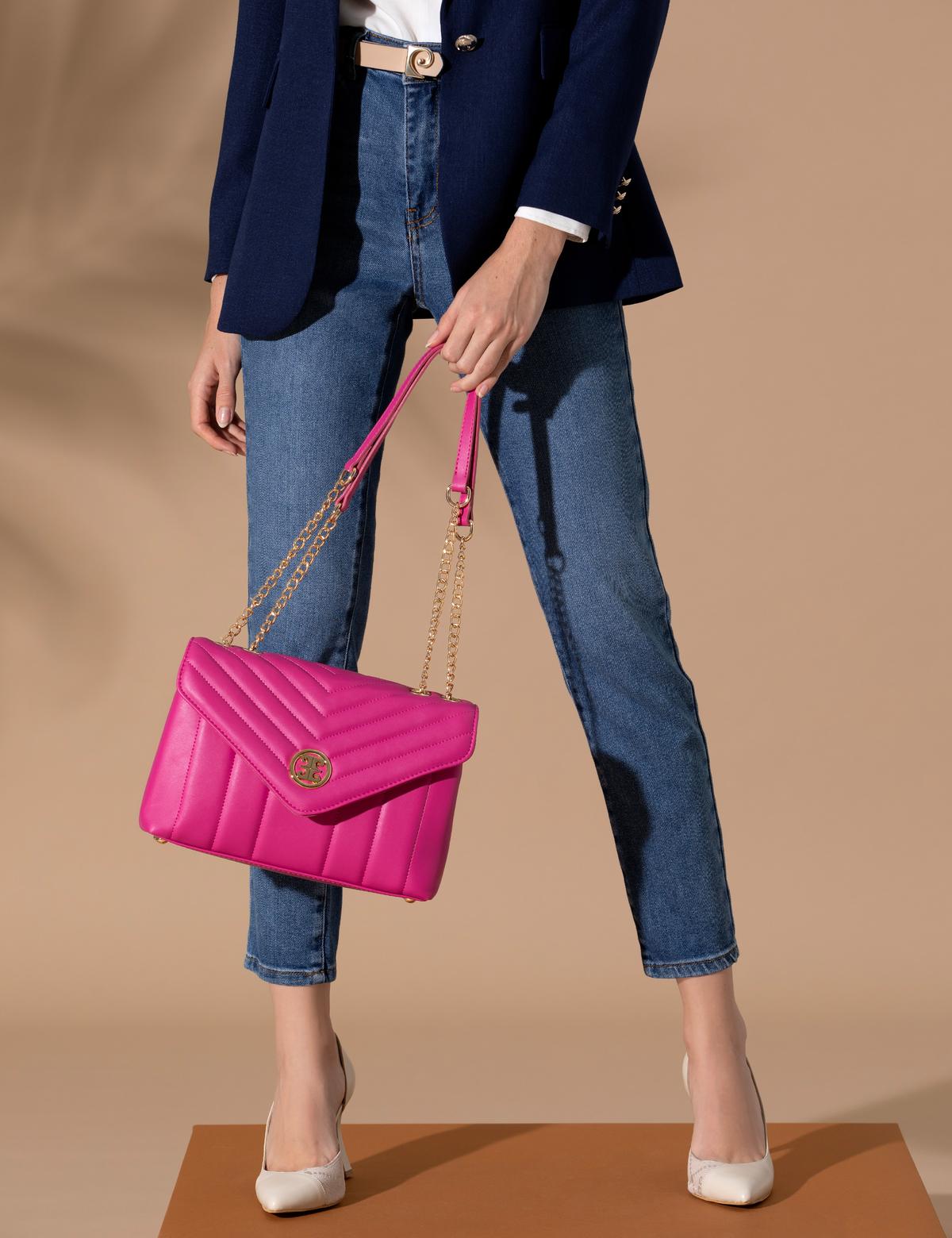 Fuşya Omuz Çantası - 50284138002