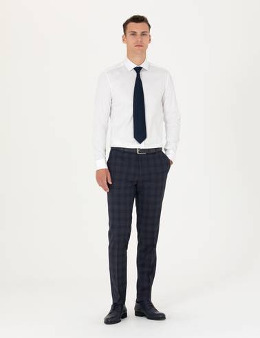 Beyaz Likralı Kolay Ütülenebilir Ex. Slim Fit Basic Gömlek