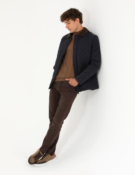 Lacivert Kapitone Mont - 50275488005