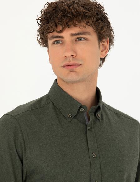 Haki Regular Fit Uzun Kollu Gömlek - 50275625013