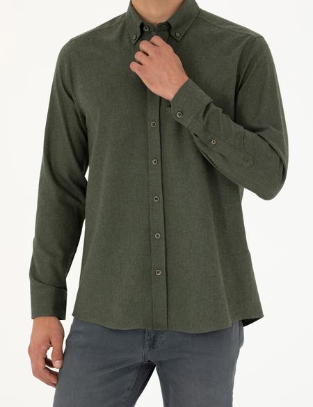 Haki Regular Fit Uzun Kollu Gömlek - 50275625013