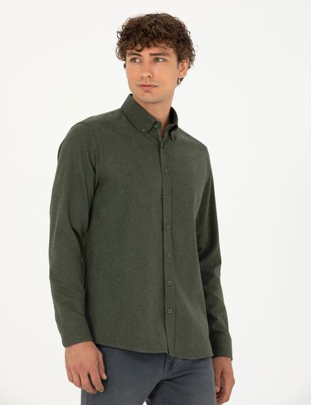 Haki Regular Fit Uzun Kollu Gömlek - 50275625013