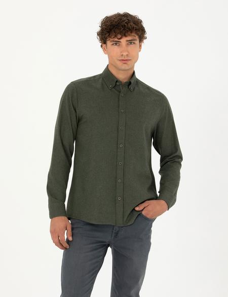 Haki Regular Fit Uzun Kollu Gömlek - 50275625013