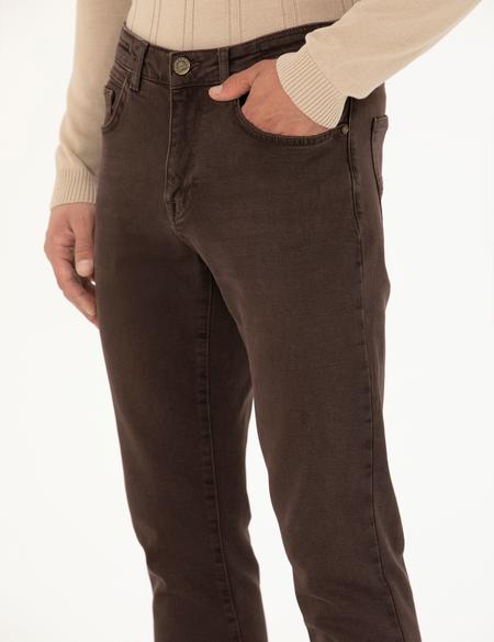 Kahverengi Slim Fit Jean Pantolon - 50274329007