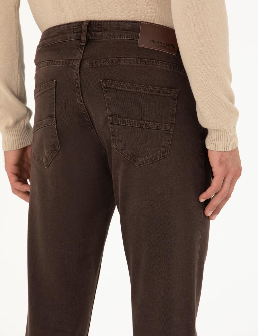 Kahverengi Slim Fit Jean Pantolon