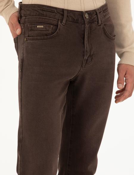 Kahverengi Slim Fit Jean Pantolon - 50274329007
