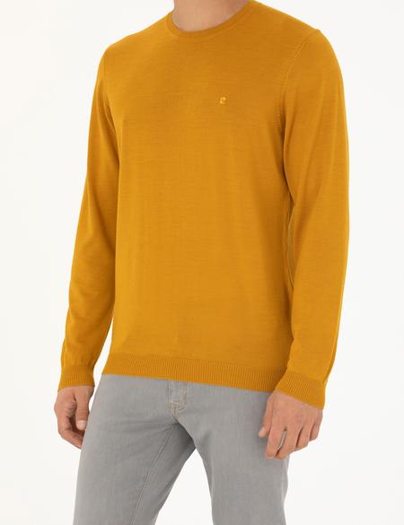 Safran Slim Fit Bisiklet Yaka Yün Karışımlı Basic Triko Kazak - 50270054051