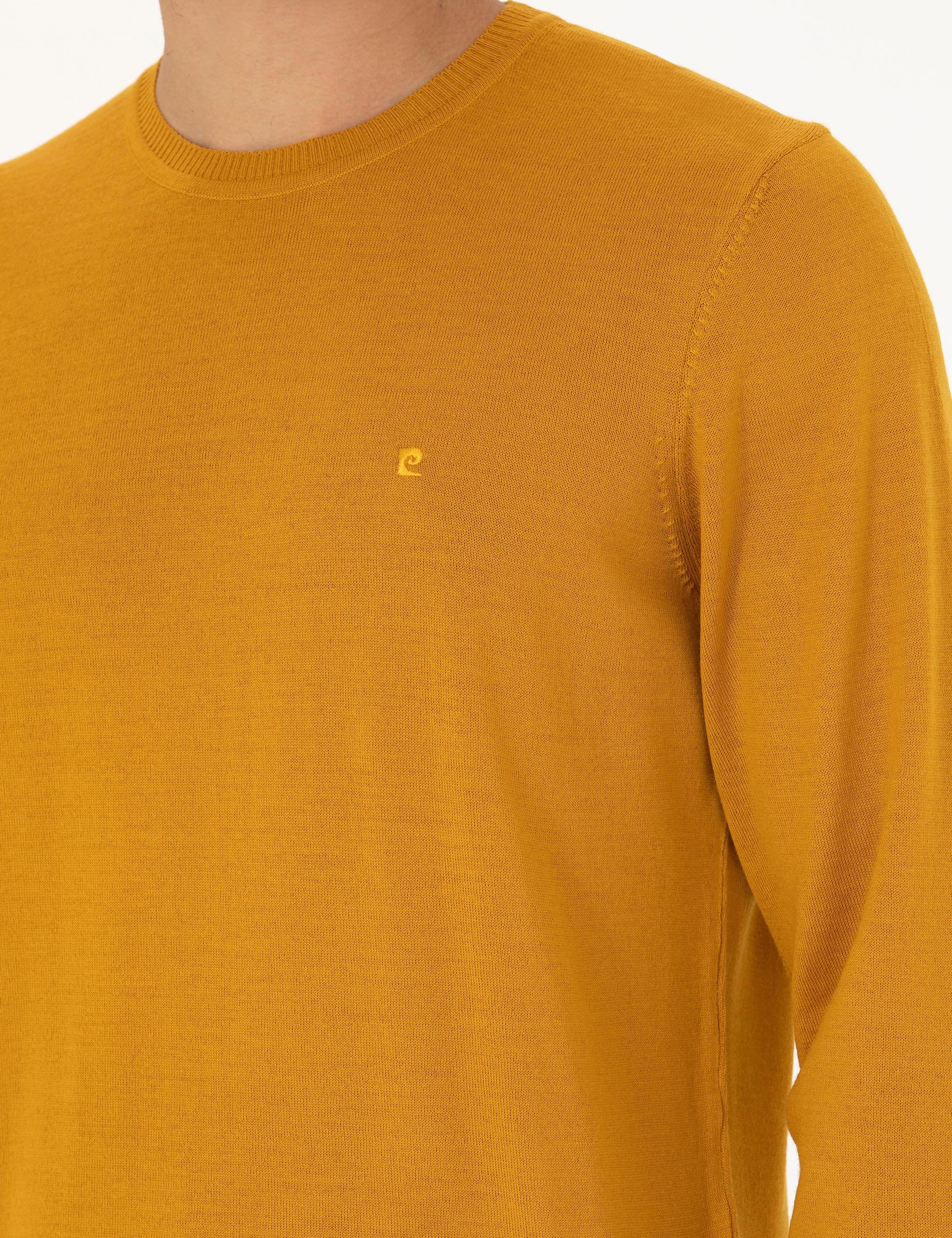 Safran Slim Fit Bisiklet Yaka Yün Karışımlı Basic Triko Kazak