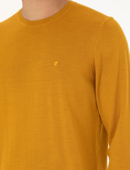 Safran Slim Fit Bisiklet Yaka Yün Karışımlı Basic Triko Kazak - 50270054051