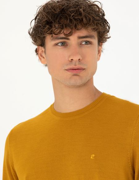 Safran Slim Fit Bisiklet Yaka Yün Karışımlı Basic Triko Kazak - 50270054051