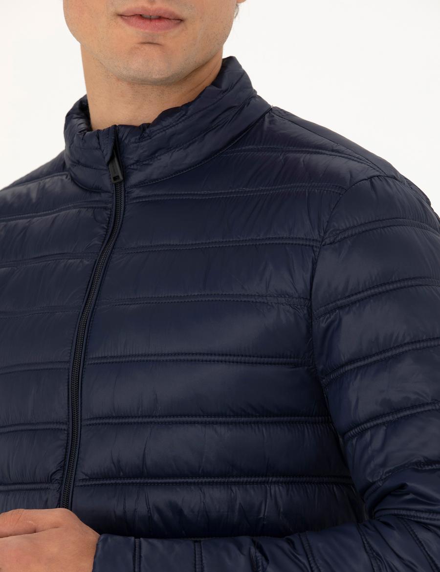 Lacivert Cropped Slim Mont