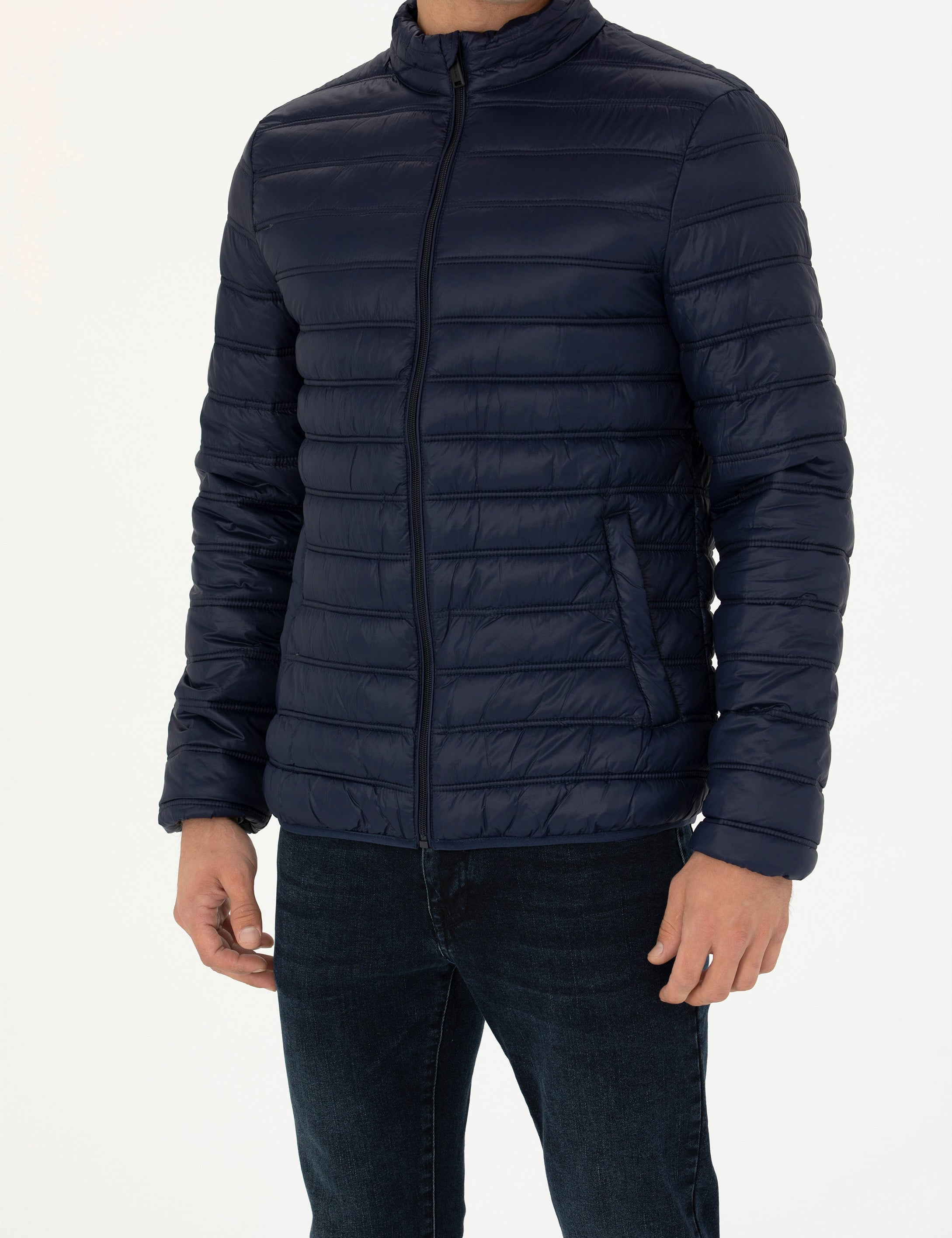 Lacivert Cropped Slim Mont - Image 6