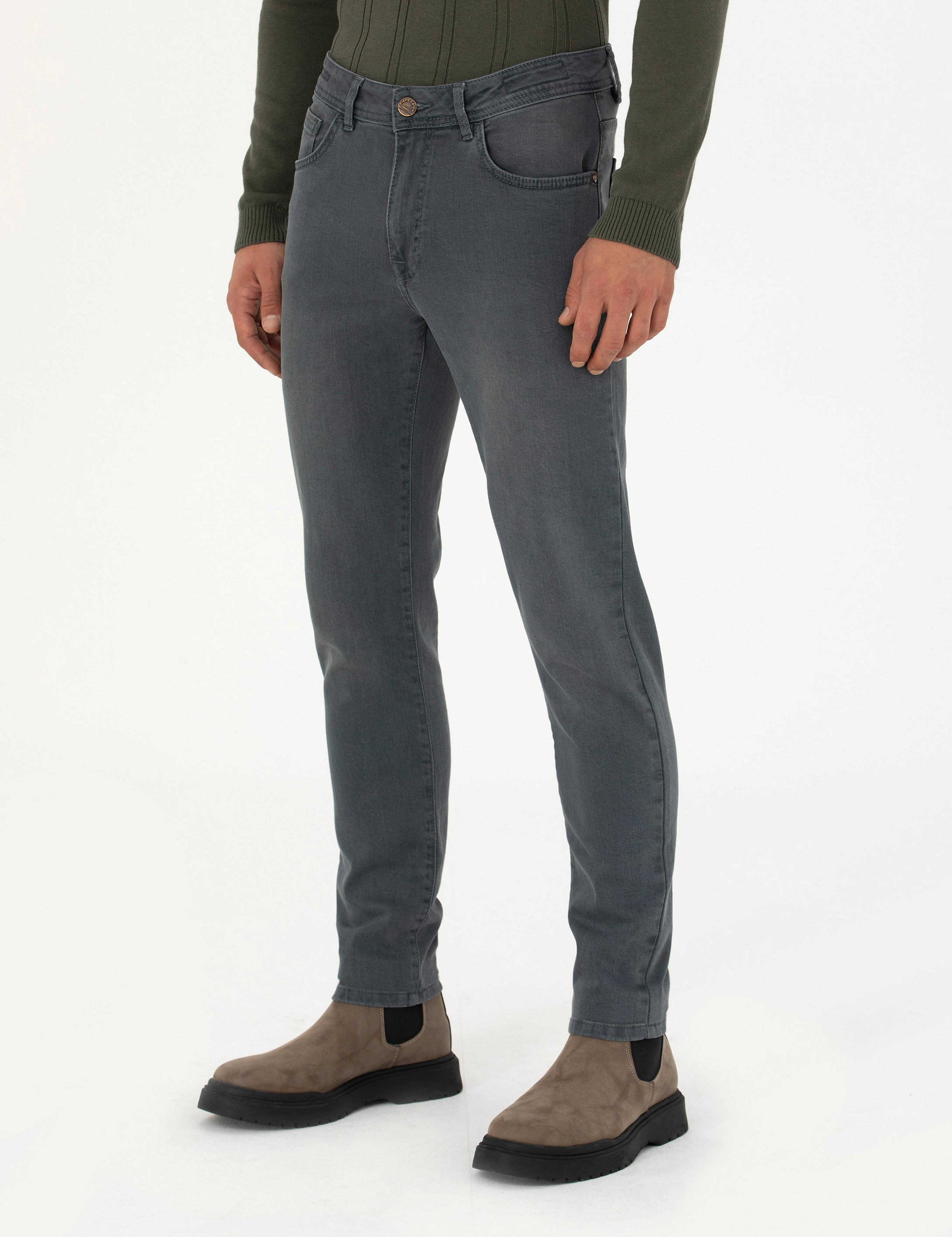 Haki Slim Fit Jean Pantolon