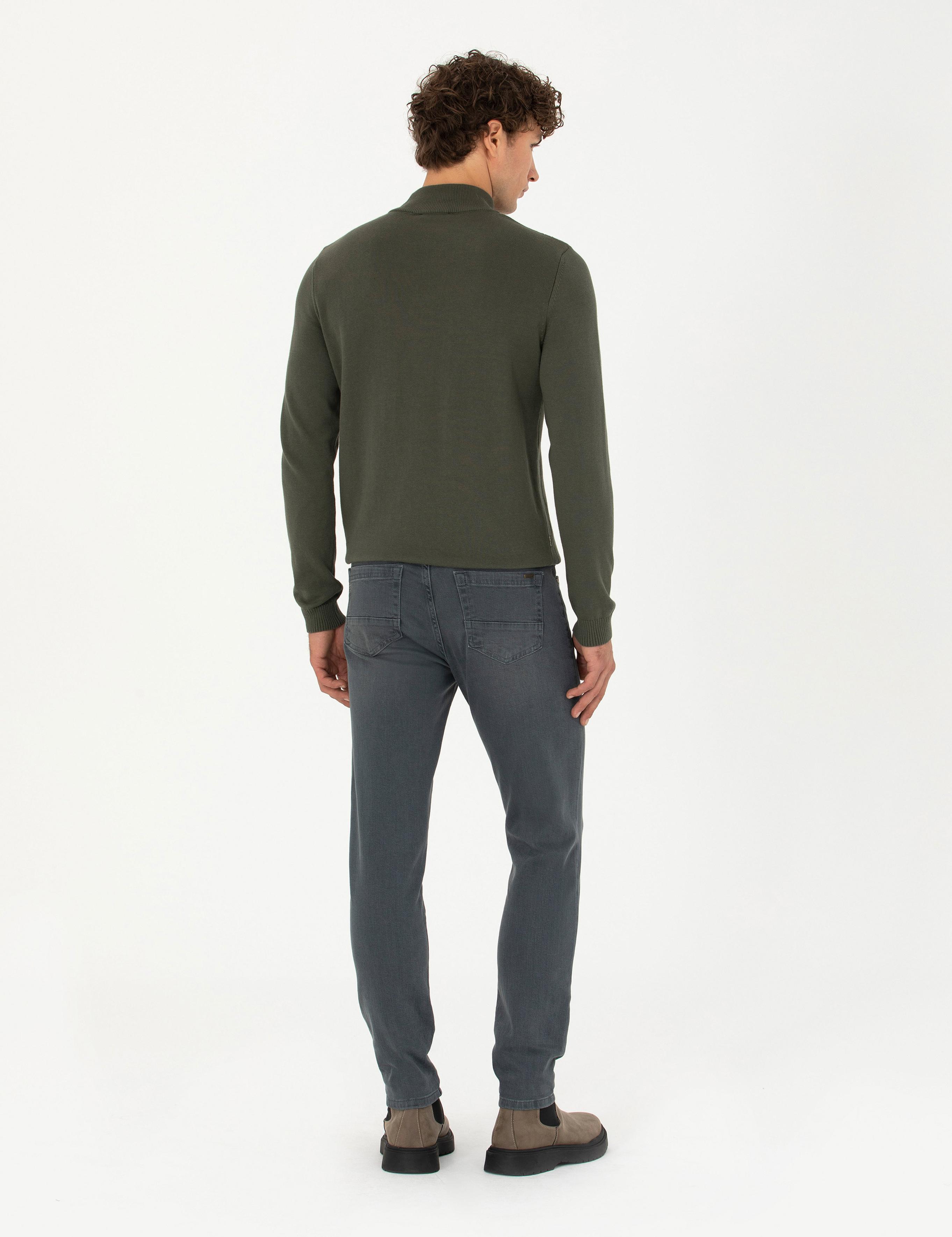 Haki Slim Fit Jean Pantolon