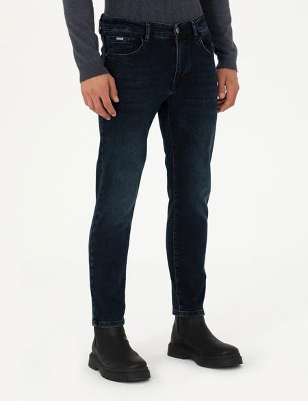 Lacivert Slim Fit Jean Pantolon - 50274376053