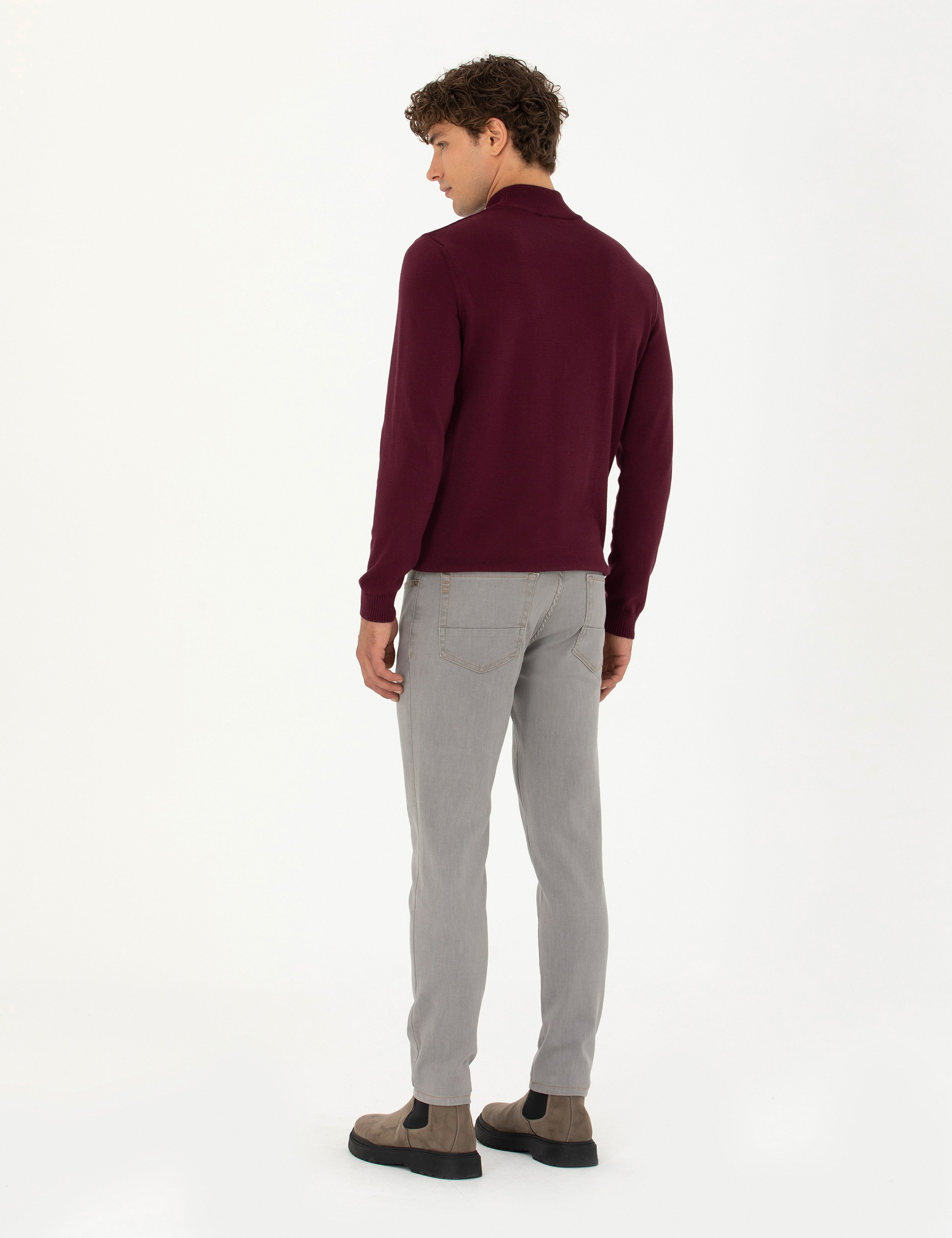 Gri Slim Fit Jean Pantolon