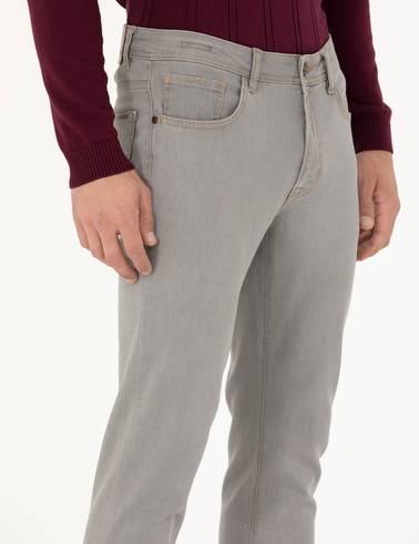 Gri Slim Fit Jean Pantolon