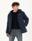 Lacivert Kapüşonlu Spor Mont