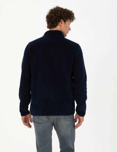 Lacivert Regular Fit Polar Hırka