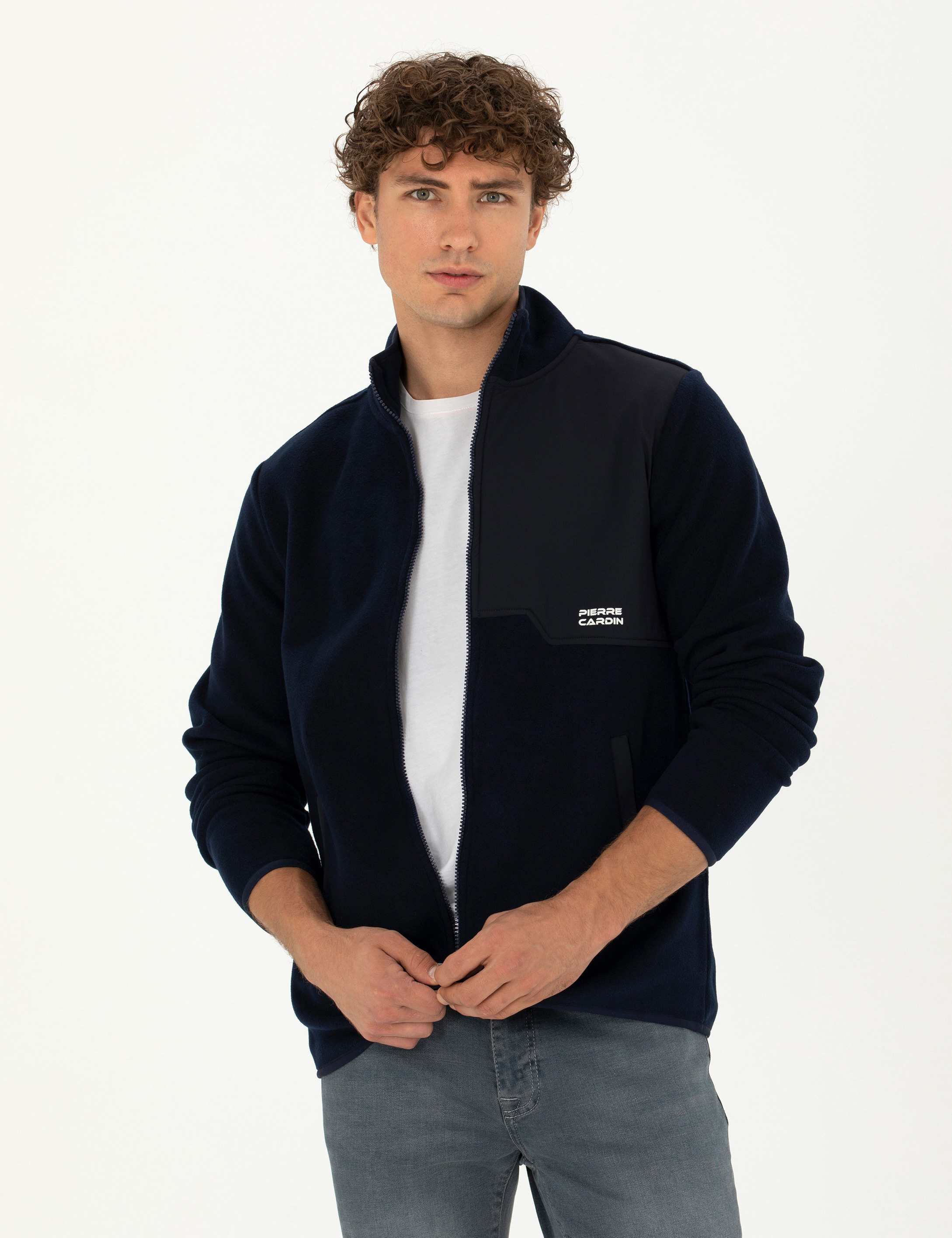 Lacivert Regular Fit Polar Hırka - Image 3