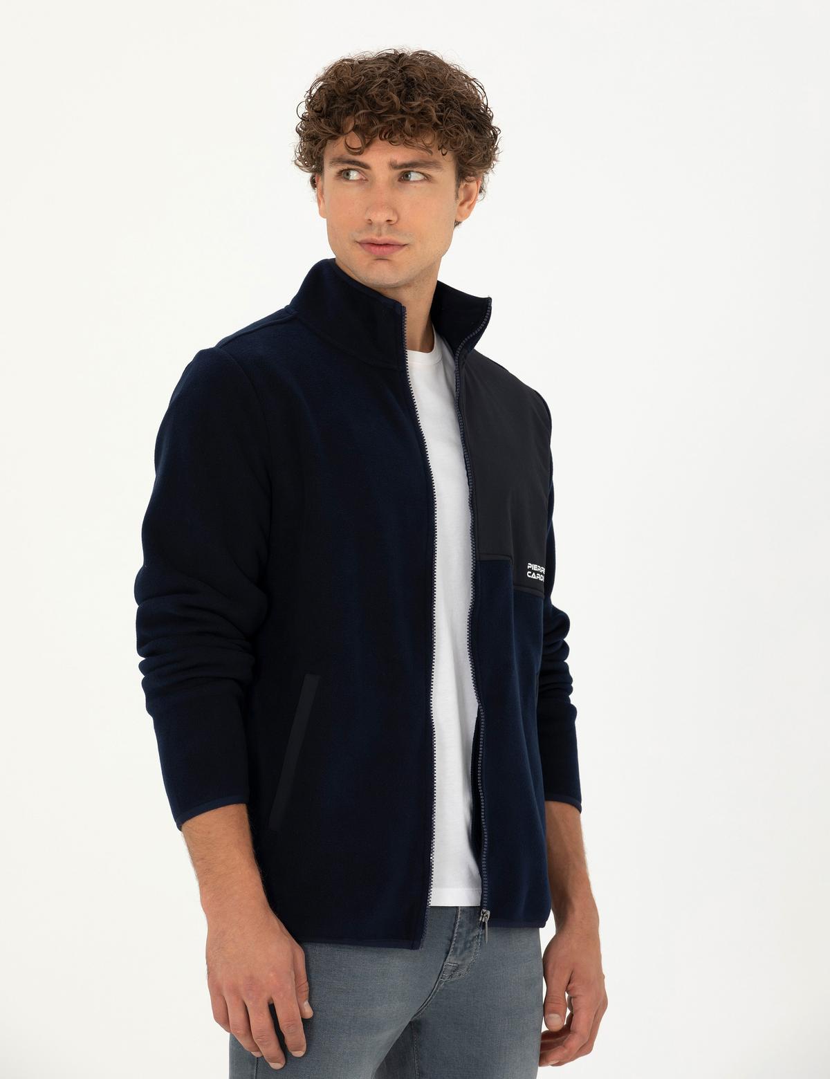 Lacivert Regular Fit Polar Hırka