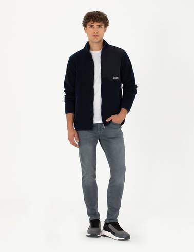Lacivert Regular Fit Polar Hırka