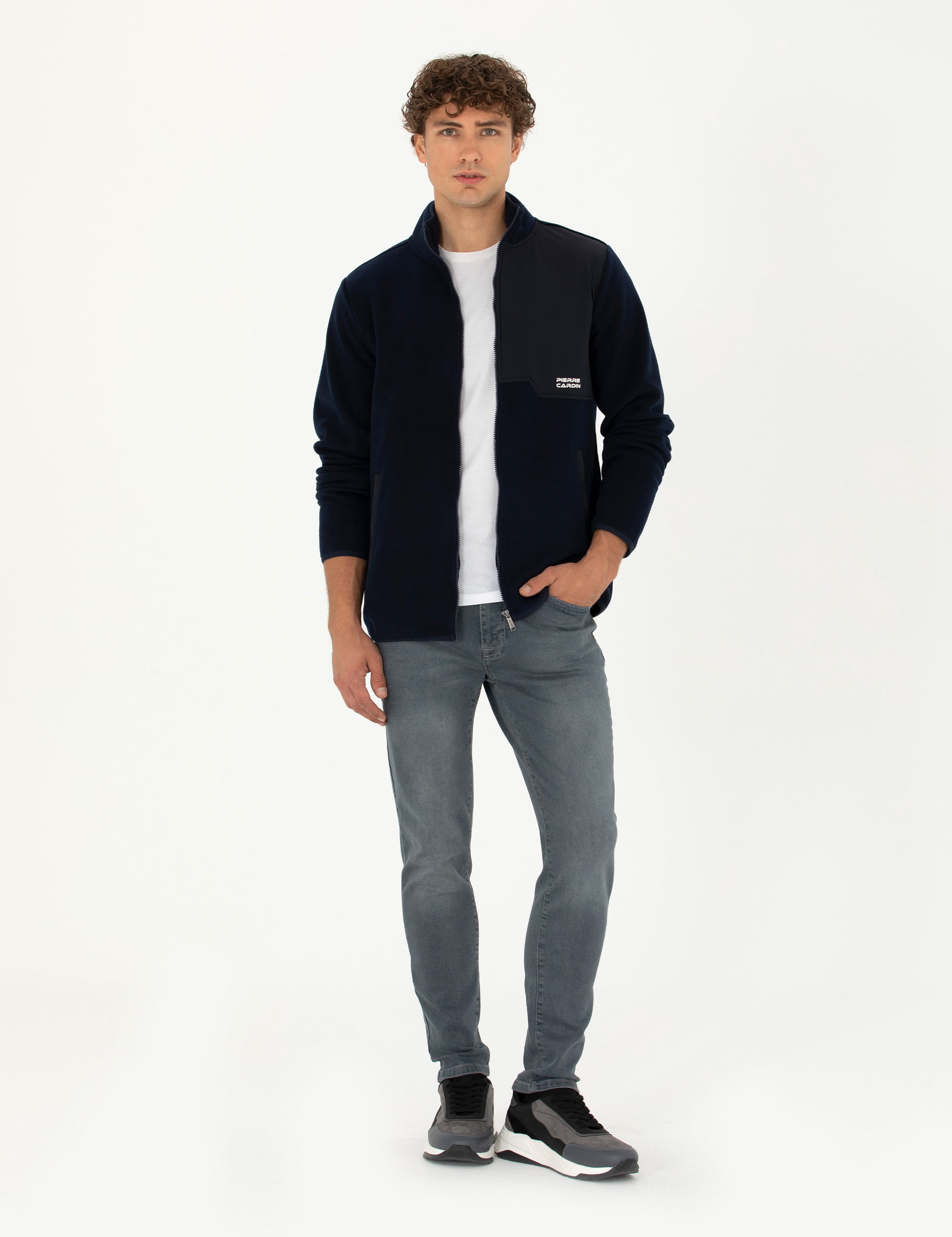 Lacivert Regular Fit Polar Hırka - Image 4