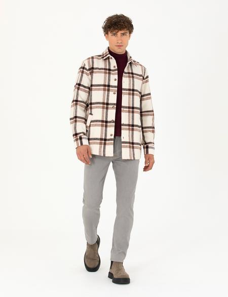 Bej Oduncu Comfort Fit Gömlek - 50282658005