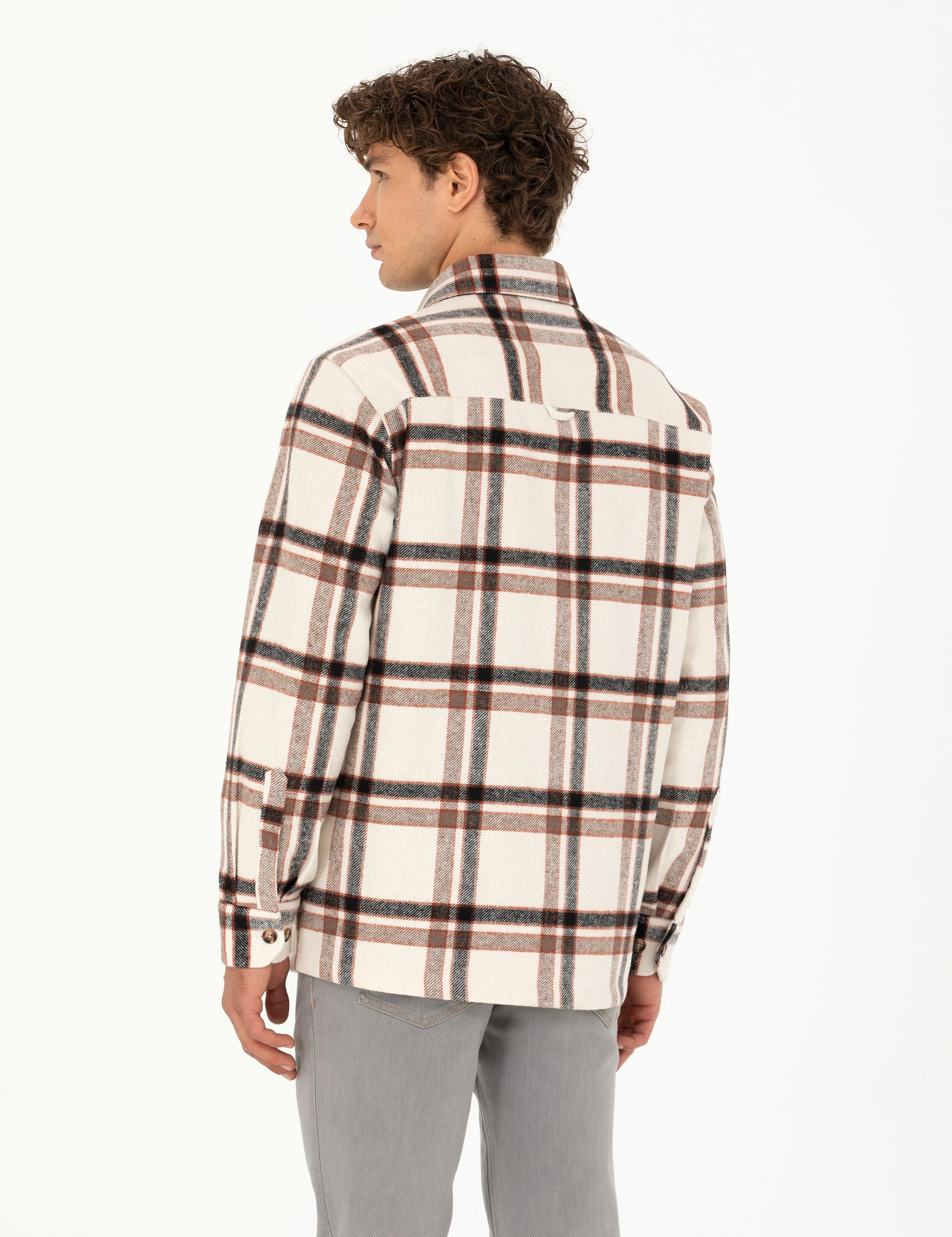 Bej Oduncu Comfort Fit Gömlek