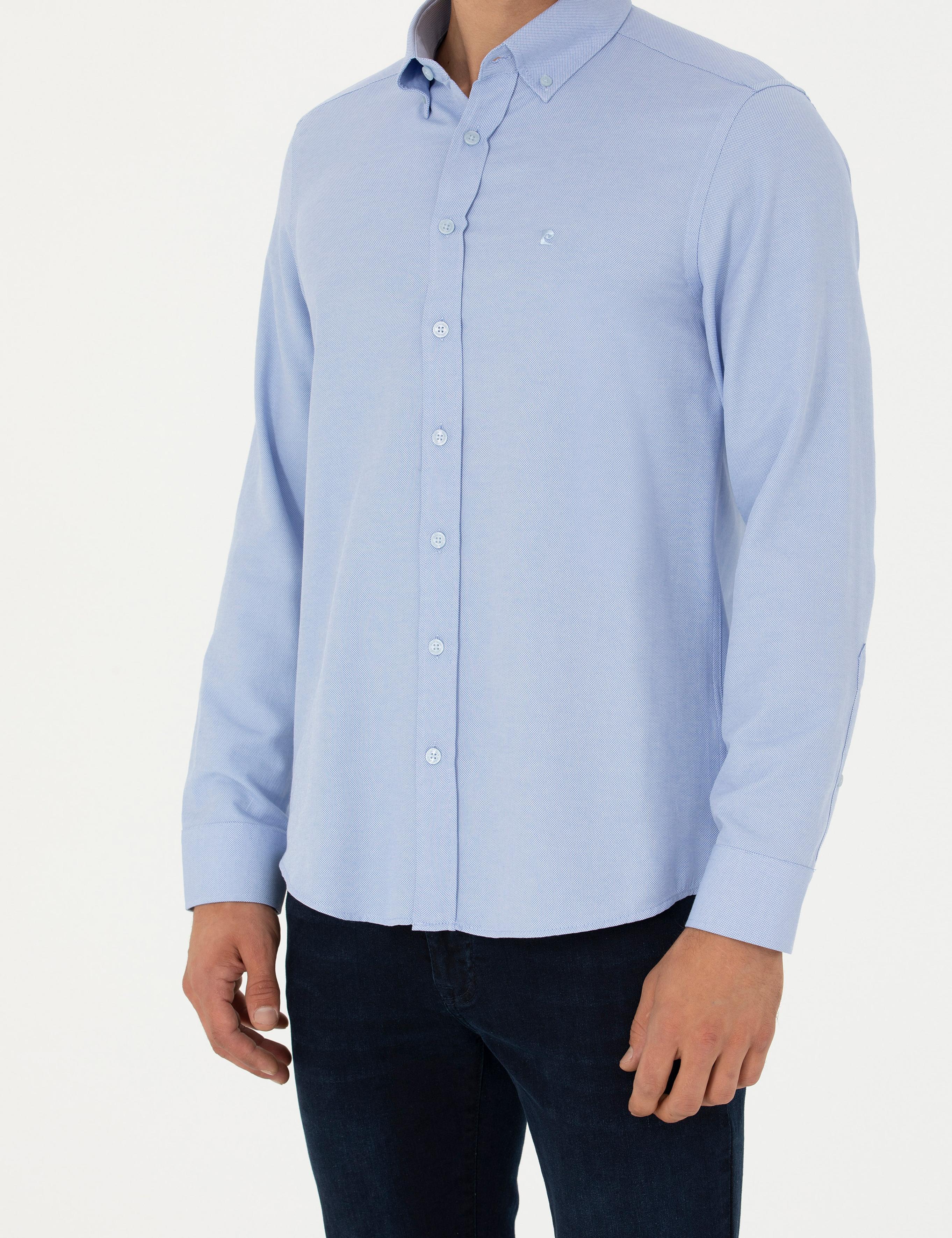 Açık Mavi Slim Fit Uzun Kollu Gömlek