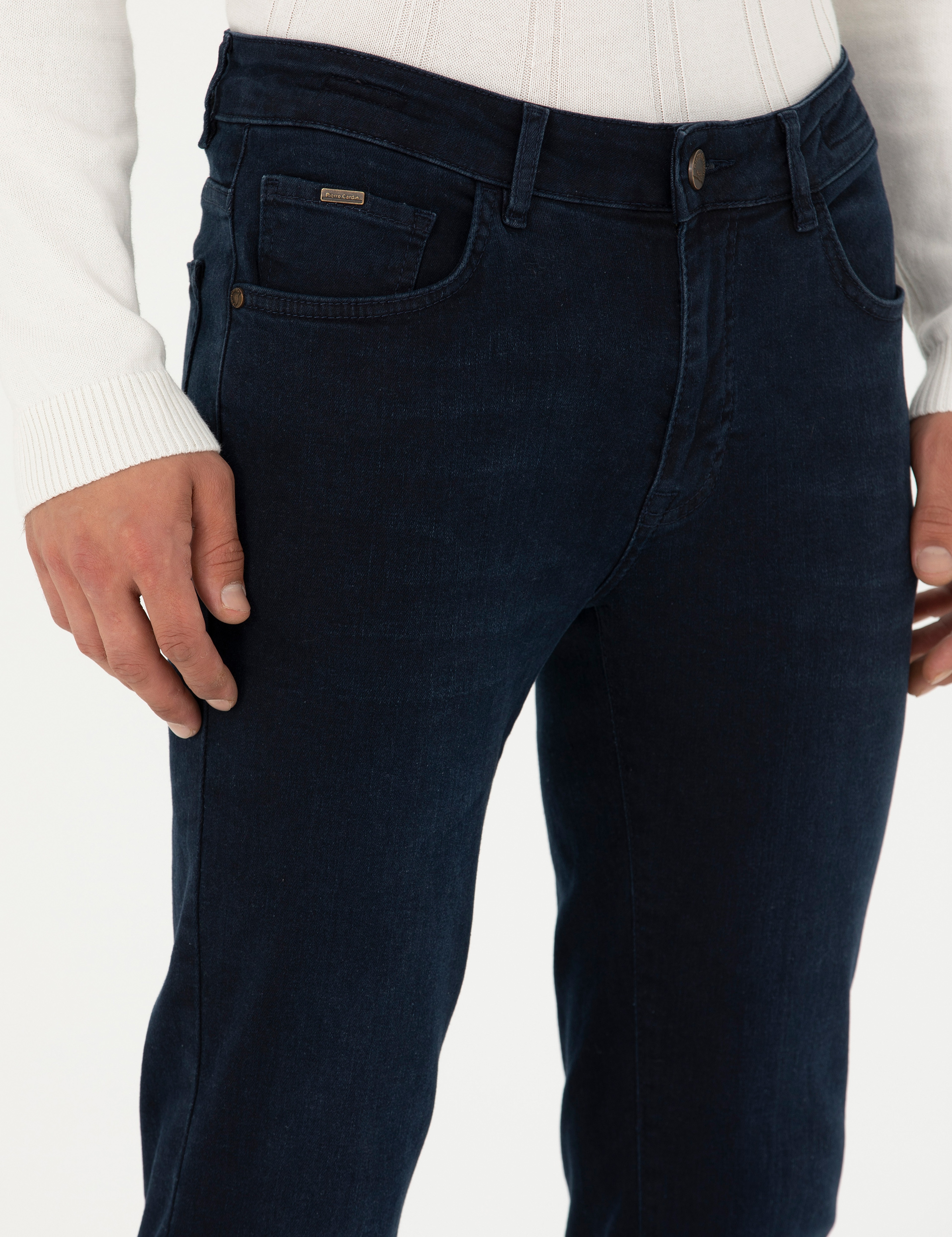 Koyu Lacivert Slim Fit Jean Pantolon - Image 5