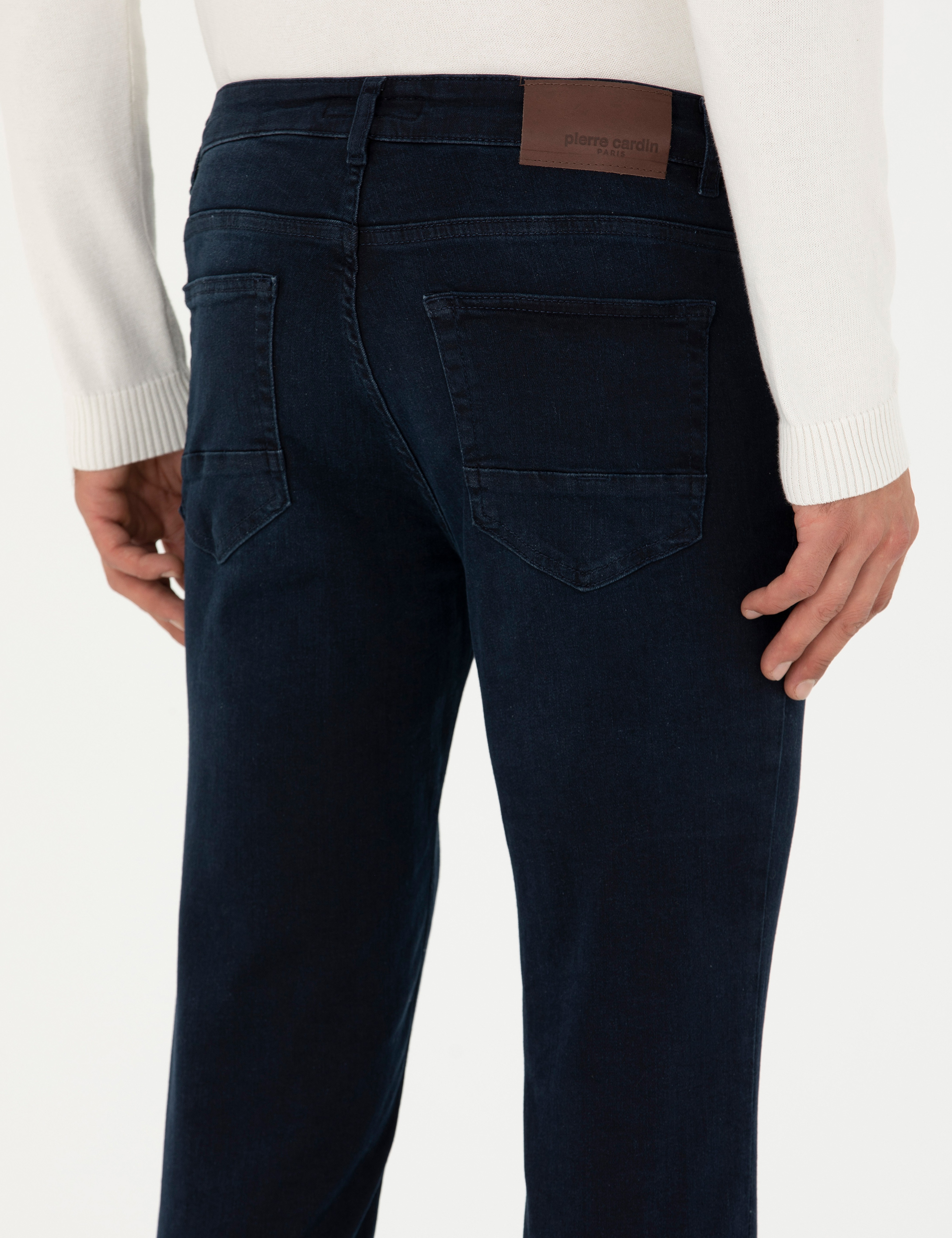 Koyu Lacivert Slim Fit Jean Pantolon - Image 7