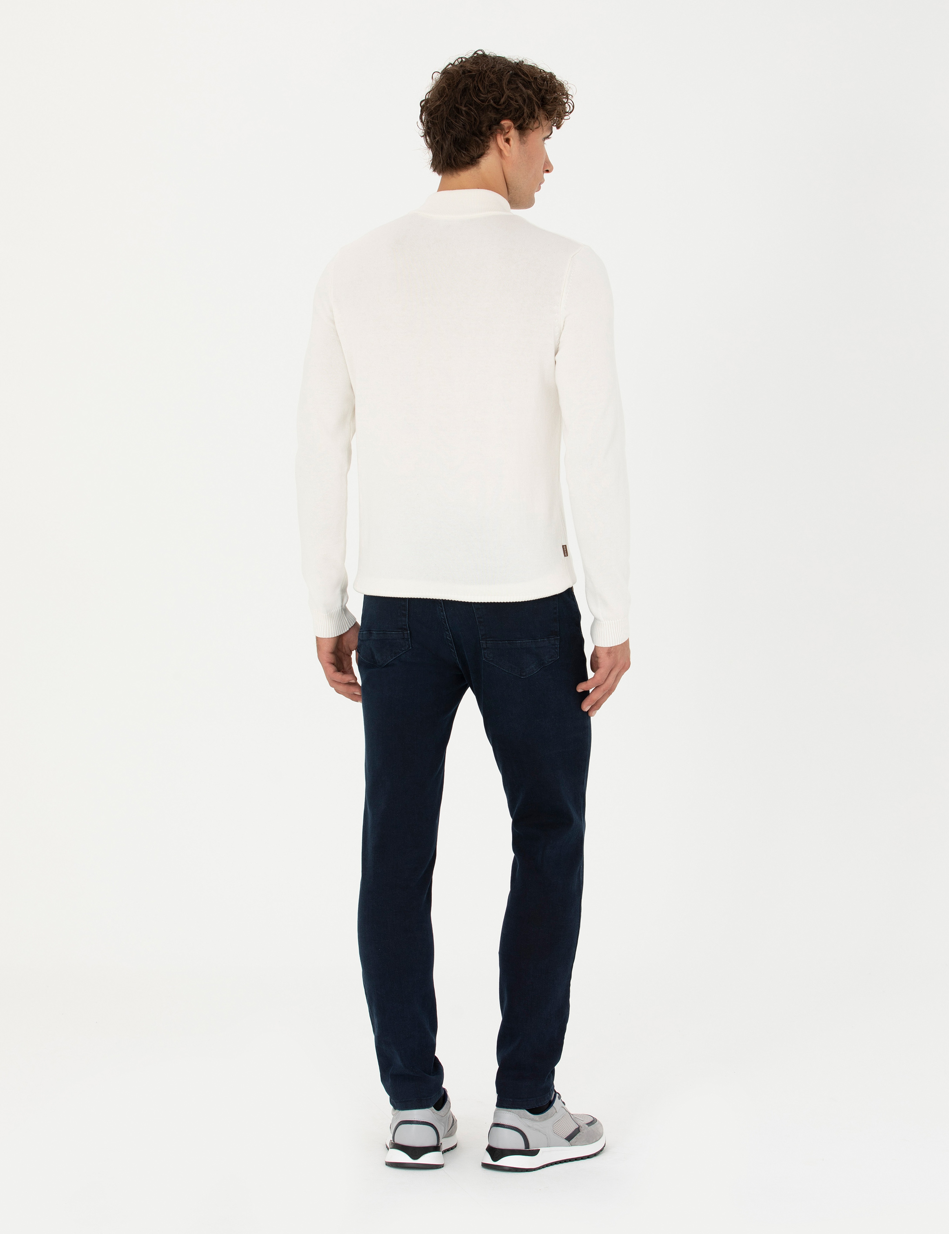 Koyu Lacivert Slim Fit Jean Pantolon - Image 4