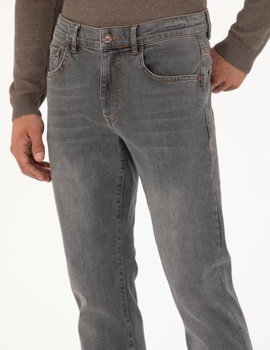 Gri Slim Fit Jean Pantolon