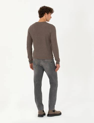 Gri Slim Fit Jean Pantolon