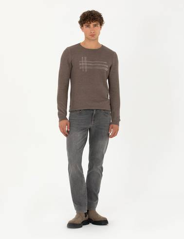 Gri Slim Fit Jean Pantolon