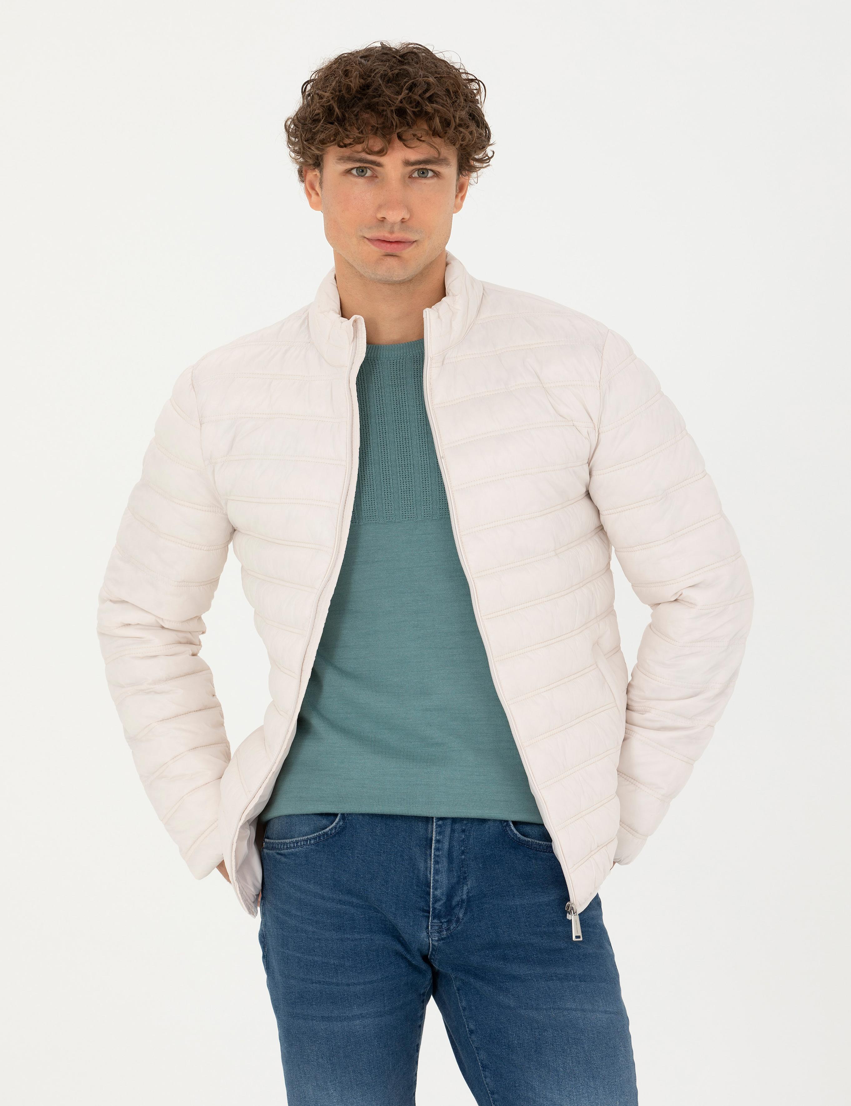 Bej Cropped Slim Mont