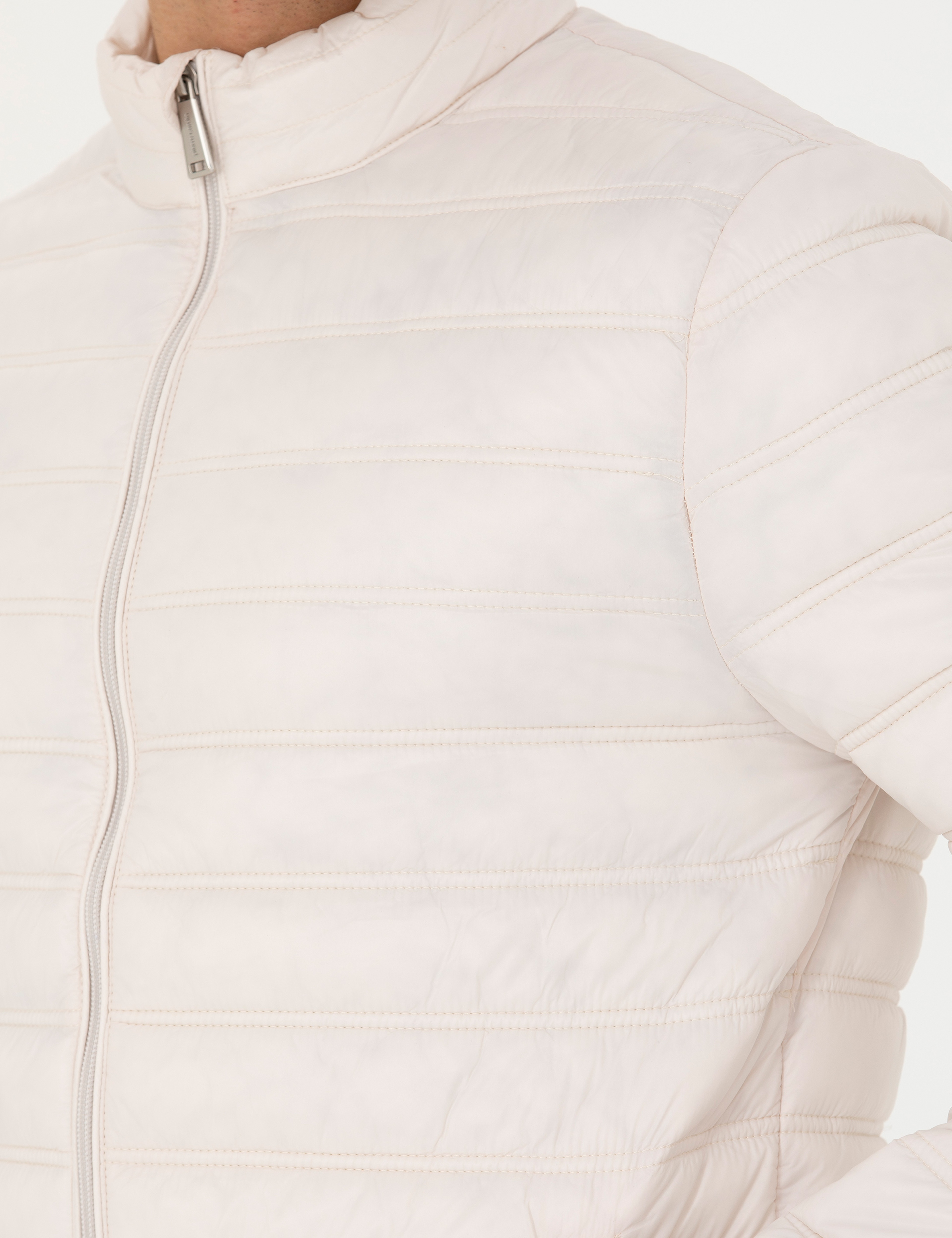 Bej Cropped Slim Mont