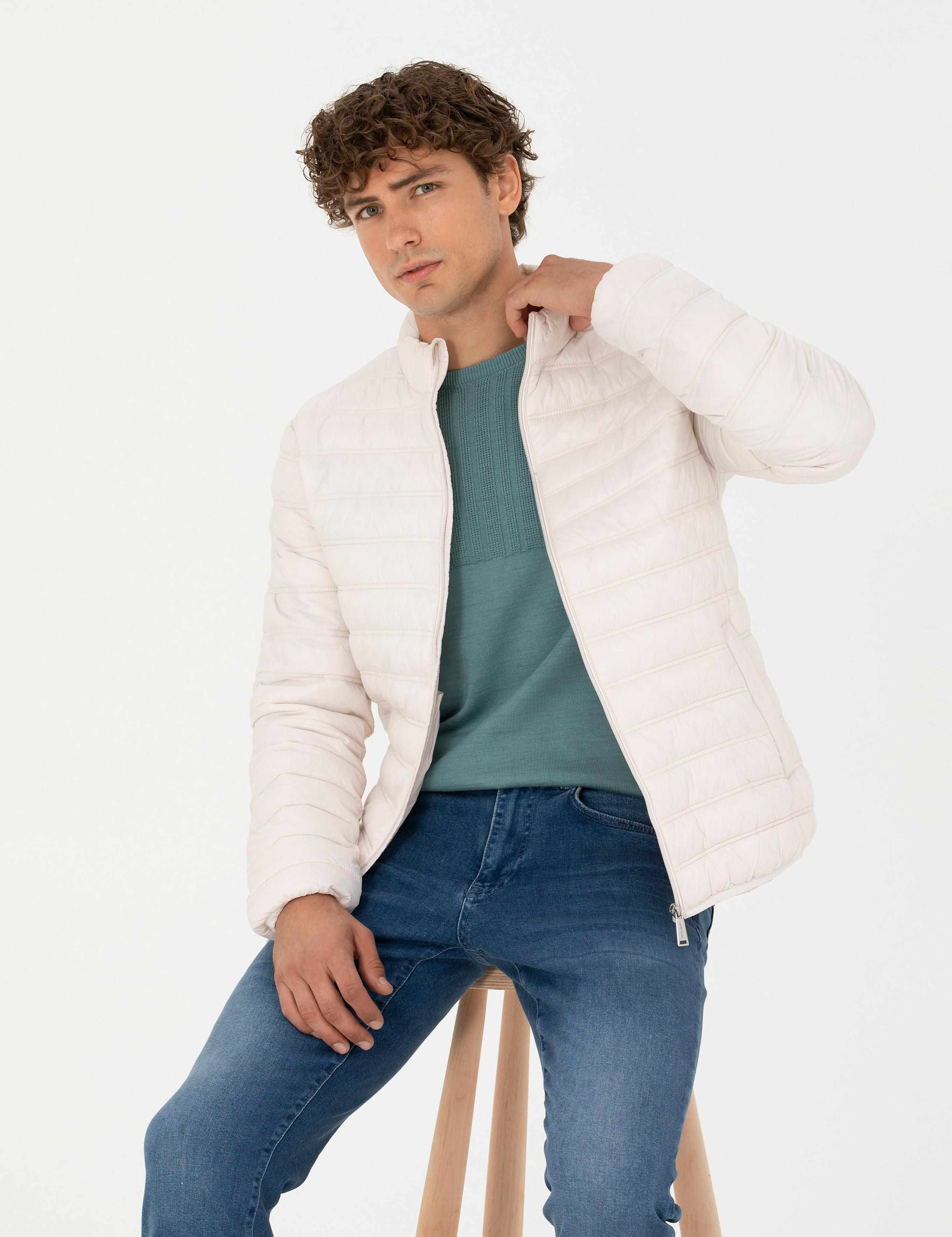 Bej Cropped Slim Mont