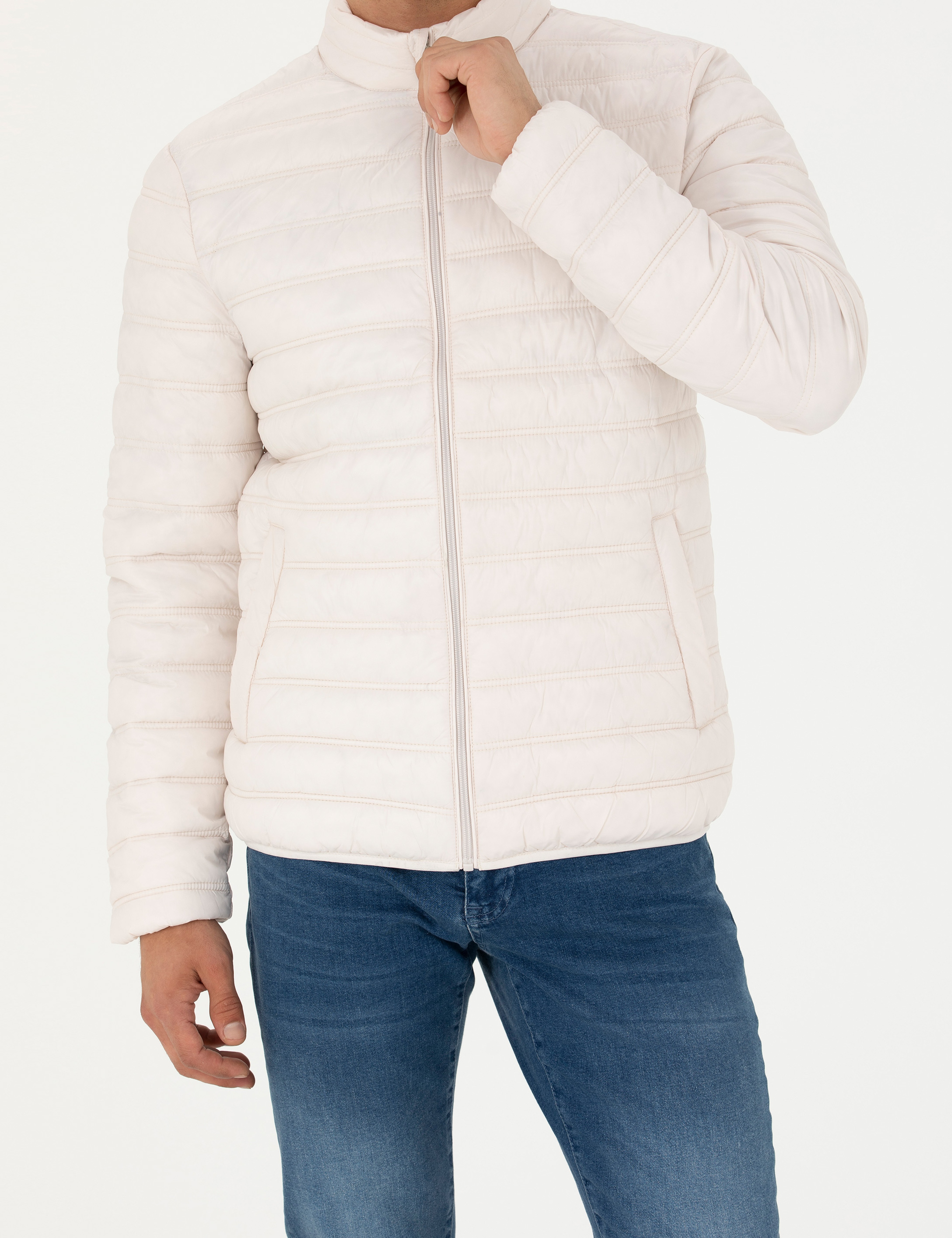 Bej Cropped Slim Mont - Image 6